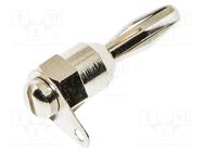 Connector: 4mm banana; plug; 15A; 25mm; nickel plated MUELLER ELECTRIC