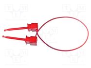 Test lead; 5A; clip-on hook probe,both sides; Urated: 300V; red MUELLER ELECTRIC