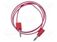 Test lead; 5A; banana plug 4mm,both sides; Urated: 300V; red MUELLER ELECTRIC