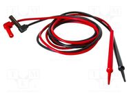 Test leads; Urated: 600V; Inom: 20A; Len: 1.2m; insulated; black,red MUELLER ELECTRIC