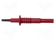 Test probe; 20A; 1kV; red; Tip diameter: 2mm; Overall len: 83mm MUELLER ELECTRIC