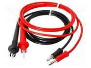 Test leads; Urated: 600V; Inom: 10A; Len: 1.2m; black,red MUELLER ELECTRIC