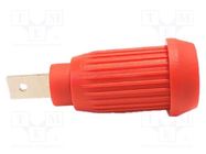 Connector: 4mm banana; socket; 15A; 1kV; red; nickel plated; 35mm MUELLER ELECTRIC