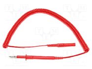 Test lead; 20A; probe tip,banana plug 4mm; Urated: 1kV; Len: 0.61m MUELLER ELECTRIC