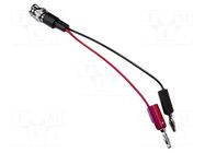 Test lead; BNC plug,banana plug 4mm x2; Urated: 300V; Len: 0.1m MUELLER ELECTRIC
