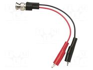 Test lead; BNC plug,aligator clip x2; Urated: 300V; Len: 0.1m MUELLER ELECTRIC