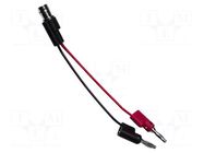 Test lead; BNC socket,banana plug 4mm x2; Urated: 300V; Len: 0.1m MUELLER ELECTRIC