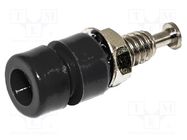 Connector: 3mm banana; socket; 5A; 1kVDC; black; nickel plated MUELLER ELECTRIC