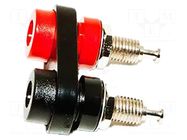 Connector: 4mm banana; socket; 15A; 30VAC; 60VDC; black; double MUELLER ELECTRIC