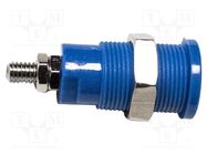 Connector: 4mm banana; 36A; 1kV; blue; nickel plated; brass MUELLER ELECTRIC