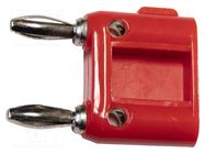 Connector: 4mm banana; stackable safety shunt; 15A; 5kV; red MUELLER ELECTRIC