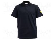 Polo shirt; ESD; M; cotton,polyester,conductive fibers ANTISTAT