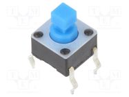 Microswitch TACT; SPST-NO; Pos: 2; 0.05A/24VDC; THT; none; 1.6N TE Connectivity