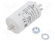 Capacitor: polypropylene; motors, run; 8uF; 470VAC; Ø35x56.5mm KEMET