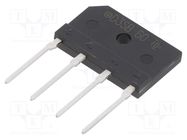 Bridge rectifier: single-phase; Urmax: 600V; If: 4A; Ifsm: 120A 