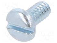 Screw; UNC4-40x6.4; Head: cheese head; slotted; steel; zinc KEYSTONE