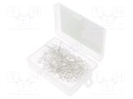 Kit: LED; THT; 5mm; 100pcs; white cold; 2.7÷3.4V; plastic box; 20mA 