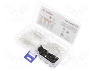 Kit: LED; THT; 5mm; 170pcs; white warm,natural white,white cold 