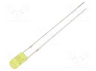 LED; 3mm; yellow; 330mcd; 140°; Front: flat; 12V; No.of term: 2; 225mW OPTOSUPPLY