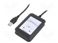 RFID reader; 4.3÷5.5V; USB; antenna; Range: 100mm; 88x56x18mm; ABS ELATEC