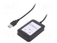 RFID reader; 4.3÷5.5V; USB; antenna; Range: 100mm; 88x56x18.5mm ELATEC