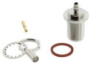 RF/COAXIAL, N BULKHEAD JACK, STRAIGHT, 50 OHM CRIMP