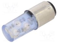 LED lamp; blue; BA15D; 230VAC POLAM-ELTA