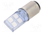 LED lamp; blue; BA15D; 24VDC; 24VAC POLAM-ELTA