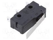 Microswitch SNAP ACTION; 5A/250VAC; with lever; SPDT; ON-(ON) E-SWITCH