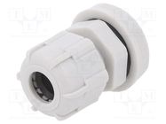 Cable gland; PG7; IP68; polyamide; light grey BM GROUP