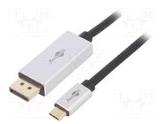 Adapter; DisplayPort 1.4,HDCP 2.2; DisplayPort plug,USB C plug Goobay