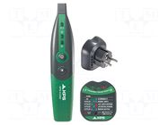 Tester: power socket; 230VAC; Receiver dimensions: 198x40x50mm KPS