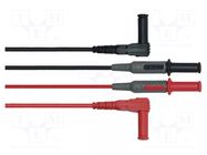 Test leads; Inom: 10A; Len: 1m; banana plug,both sides; black,red KPS