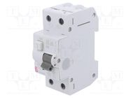 RCBO breaker; Inom: 32A; Ires: 30mA; Poles: 2; 230/400VAC; IP20; KZS ETI POLAM