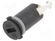 Fuse holder; cylindrical fuses; 10A; on panel; black; 250VAC; FPG2 SCHURTER