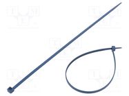 Cable tie; with metal; L: 300mm; W: 4.8mm; polyamide; 230N; blue 