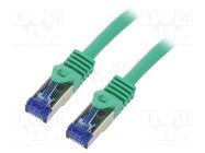 Patch cord; S/FTP; 6a; stranded; Cu; LSZH; green; 20m; 26AWG LOGILINK