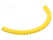 Markers; Marking: : ; 2.5÷5mm; PVC; yellow; -30÷60°C; leaded; PA-1 PARTEX
