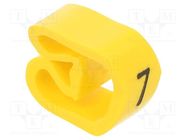 Markers; Marking: 7; 8÷16mm; PVC; yellow; -30÷60°C; leaded; PA-3 PARTEX