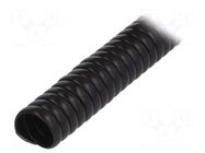 Spiral wrapping; PVC; black; L: 1m; -30÷60°C; SP; Features: flexible PARTEX