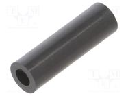 Spacer sleeve; cylindrical; polyamide; L: 15mm; Øout: 5mm; black DREMEC