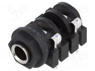 Connector: Jack 6,3mm; socket; female; mono; ways: 2; angled 90° AMPHENOL