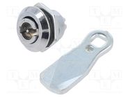 Lock; cast zinc; 18mm; Kind of insert bolt: double-bit insert ELESA+GANTER