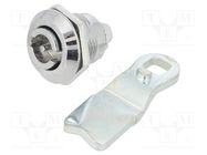 Lock; cast zinc; 22mm; Kind of insert bolt: double-bit insert ELESA+GANTER