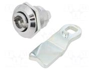 Lock; cast zinc; 22mm; Kind of insert bolt: double-bit insert ELESA+GANTER