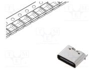 Connector: USB C; socket; SMT; PIN: 6; vertical; top board mount; 3A GCT