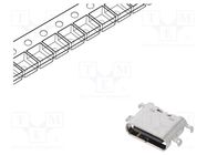 Connector: USB C; socket; SMT; PIN: 6; horizontal; 3A GCT