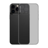 Baseus Frosted Glass Case Cover for iPhone 13 Pro Hard Cover with Gel Frame black (ARWS001001), Baseus