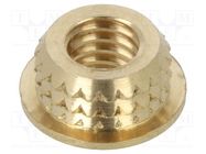 Threaded insert; brass; M4; BN 37905; L: 3mm; for plastic TAPPEX