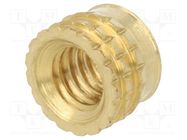 Threaded insert; brass; M3,5; BN 37885; L: 4.1mm; for plastic TAPPEX